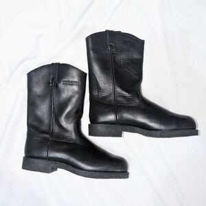 Mens Durango 10.5 work boots protected toes water oil slip resistant black